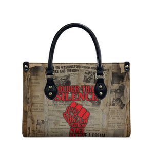 Louder Than Silence African Leather Bag Civil Rights News Megaphone