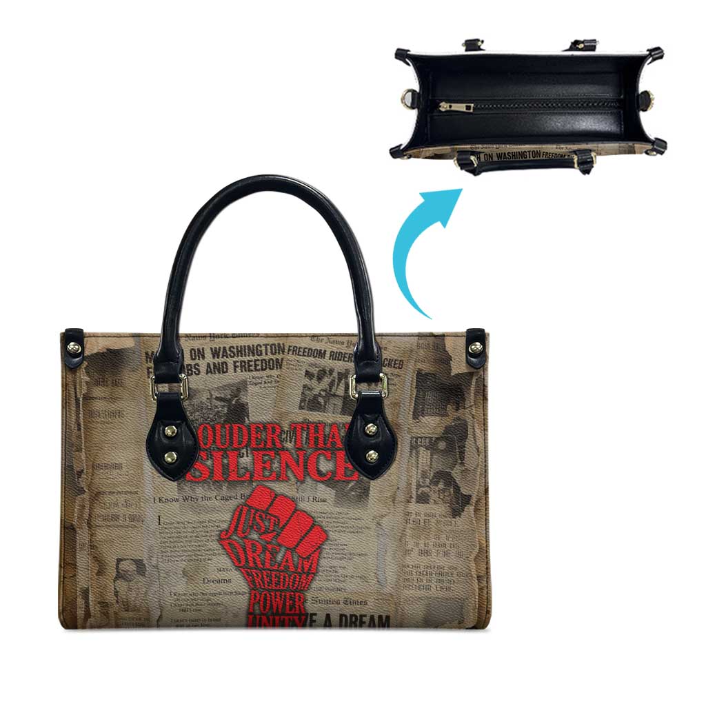 Louder Than Silence African Leather Bag Civil Rights News Megaphone