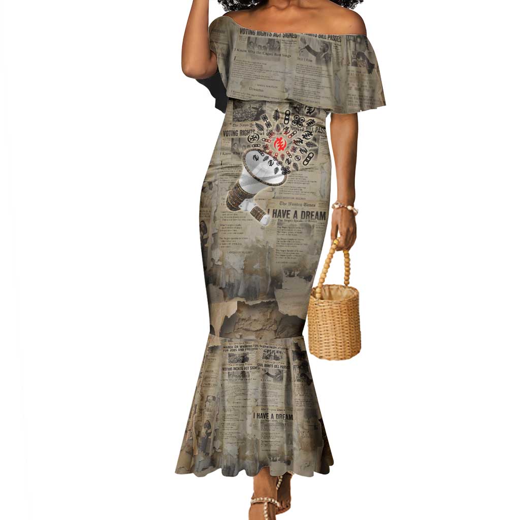 Louder Than Silence African Mermaid Dress Civil Rights News Megaphone