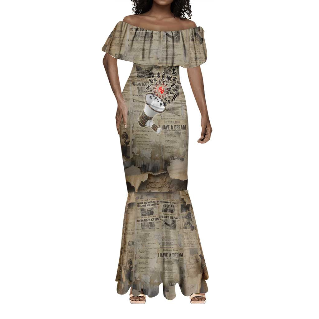 Louder Than Silence African Mermaid Dress Civil Rights News Megaphone