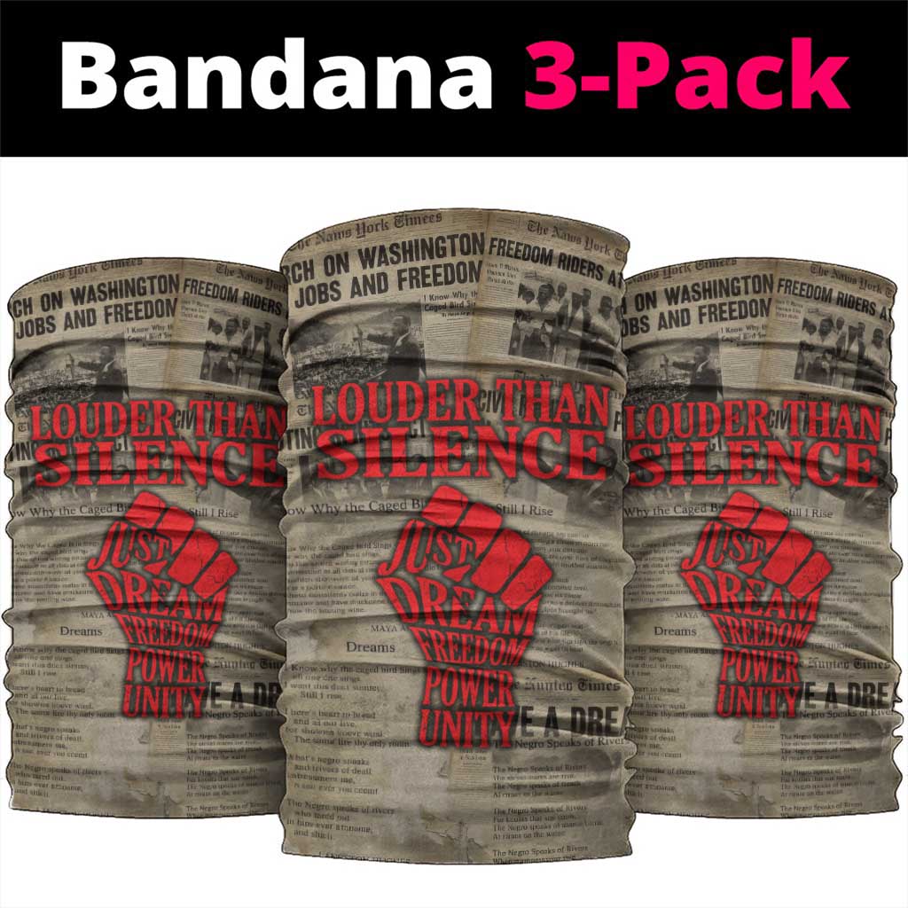 Louder Than Silence African Neck Gaiter Civil Rights News Megaphone