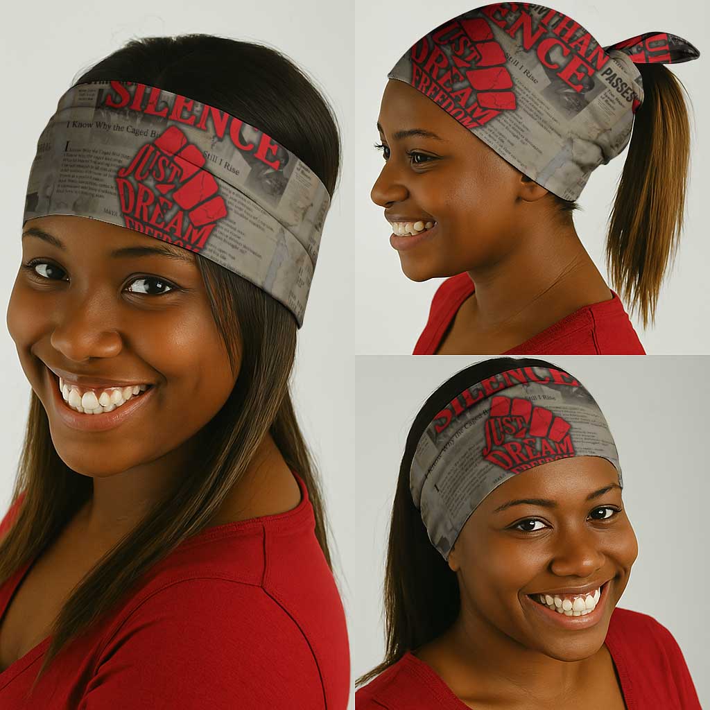 Louder Than Silence African Neck Gaiter Civil Rights News Megaphone