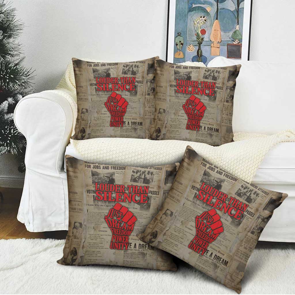 Louder Than Silence African Pillow Cover Civil Rights News Megaphone