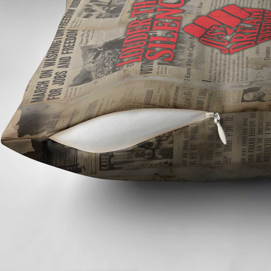 Louder Than Silence African Pillow Cover Civil Rights News Megaphone