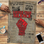 Louder Than Silence African Puzzle Civil Rights News Megaphone