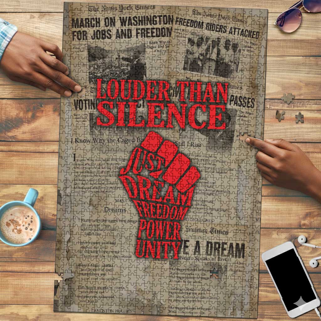 Louder Than Silence African Puzzle Civil Rights News Megaphone