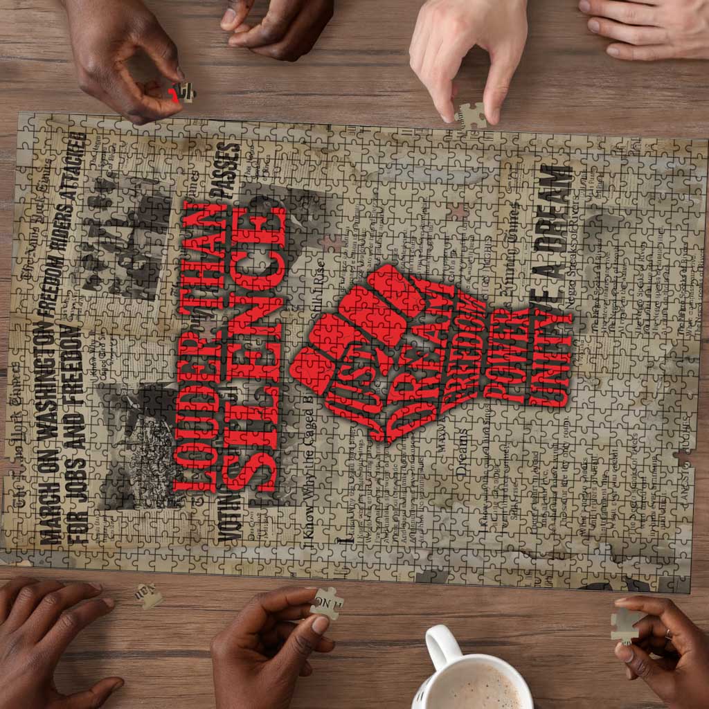 Louder Than Silence African Puzzle Civil Rights News Megaphone