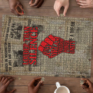 Louder Than Silence African Puzzle Civil Rights News Megaphone
