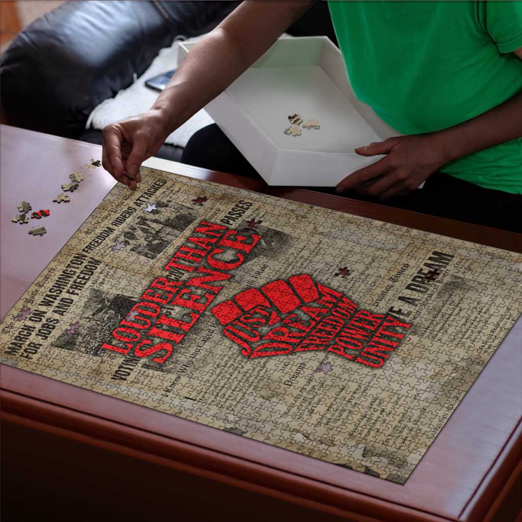 Louder Than Silence African Puzzle Civil Rights News Megaphone