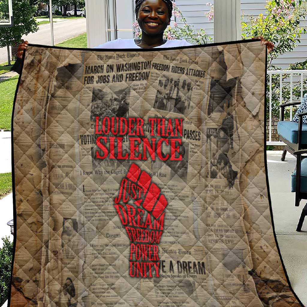 Louder Than Silence African Quilt Civil Rights News Megaphone