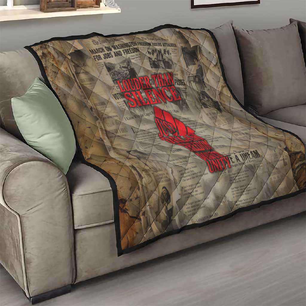Louder Than Silence African Quilt Civil Rights News Megaphone