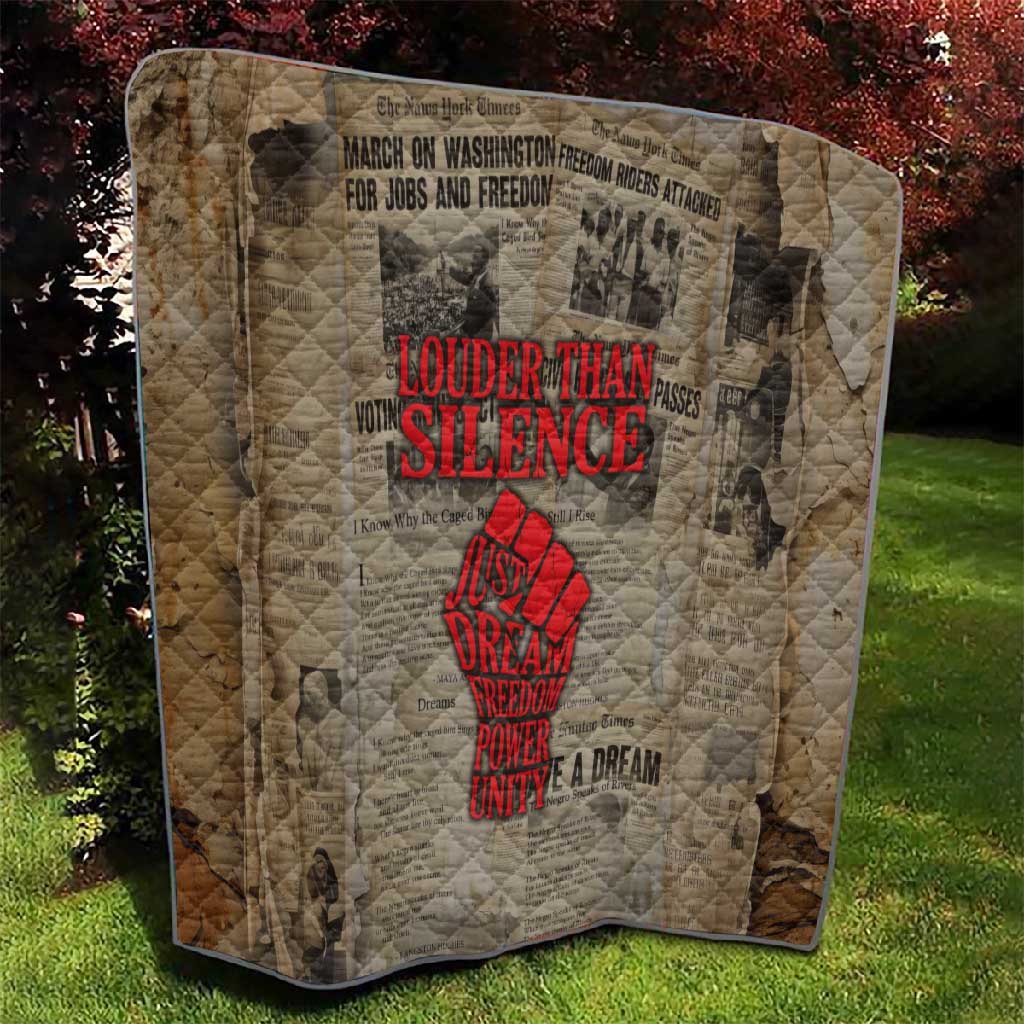 Louder Than Silence African Quilt Civil Rights News Megaphone