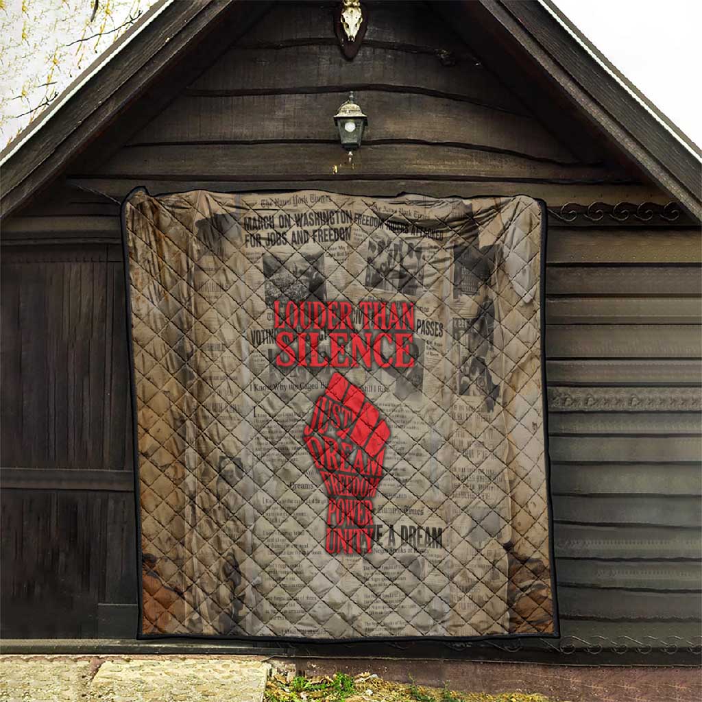 Louder Than Silence African Quilt Civil Rights News Megaphone