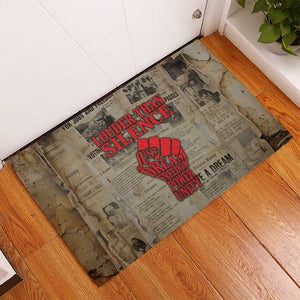 Louder Than Silence African Rubber Doormat Civil Rights News Megaphone