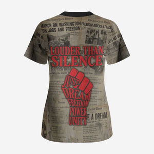 Louder Than Silence African Scrub Top Civil Rights News Megaphone