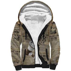 Louder Than Silence African Sherpa Hoodie Civil Rights News Megaphone