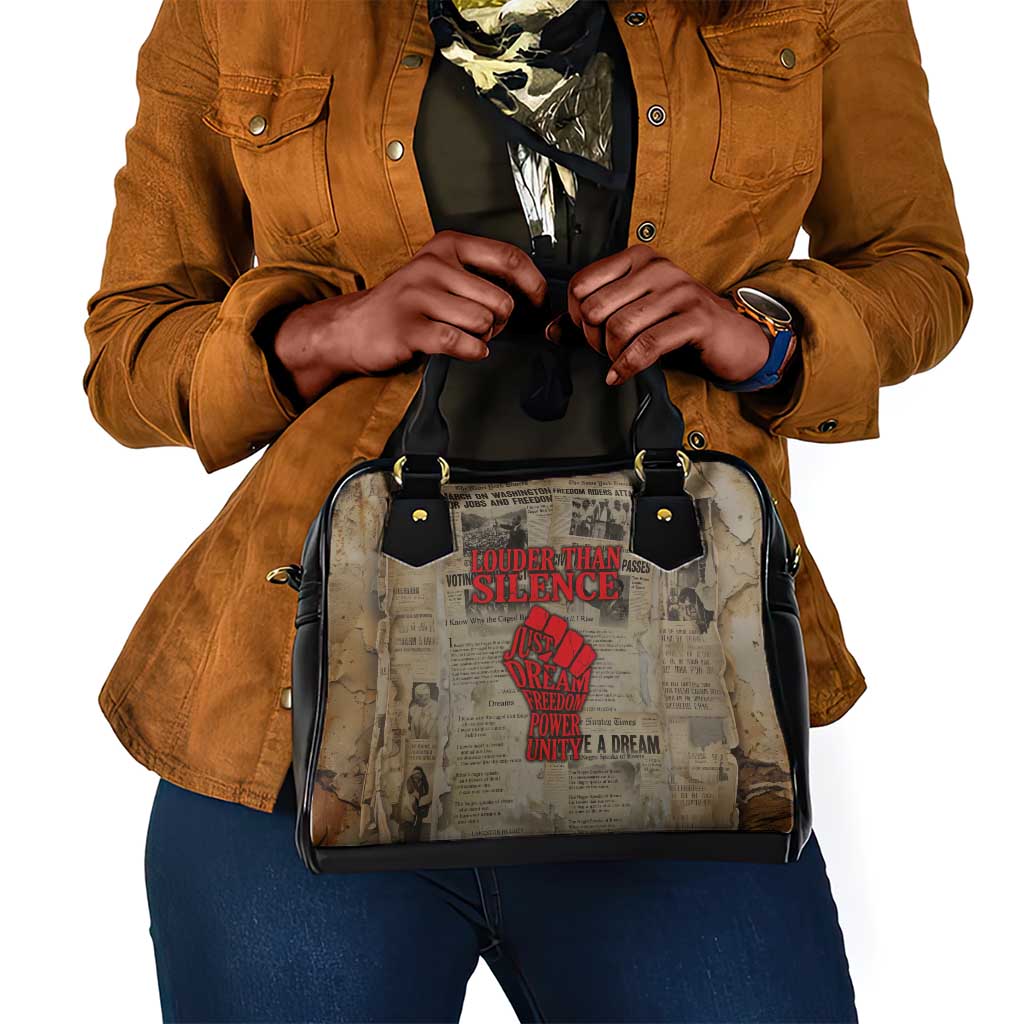 Louder Than Silence African Shoulder Handbag Civil Rights News Megaphone
