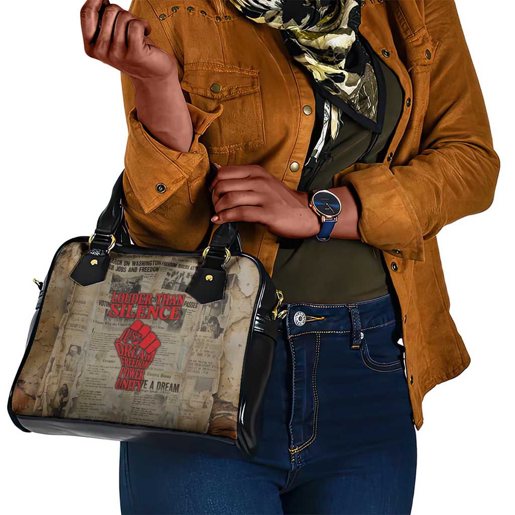 Louder Than Silence African Shoulder Handbag Civil Rights News Megaphone