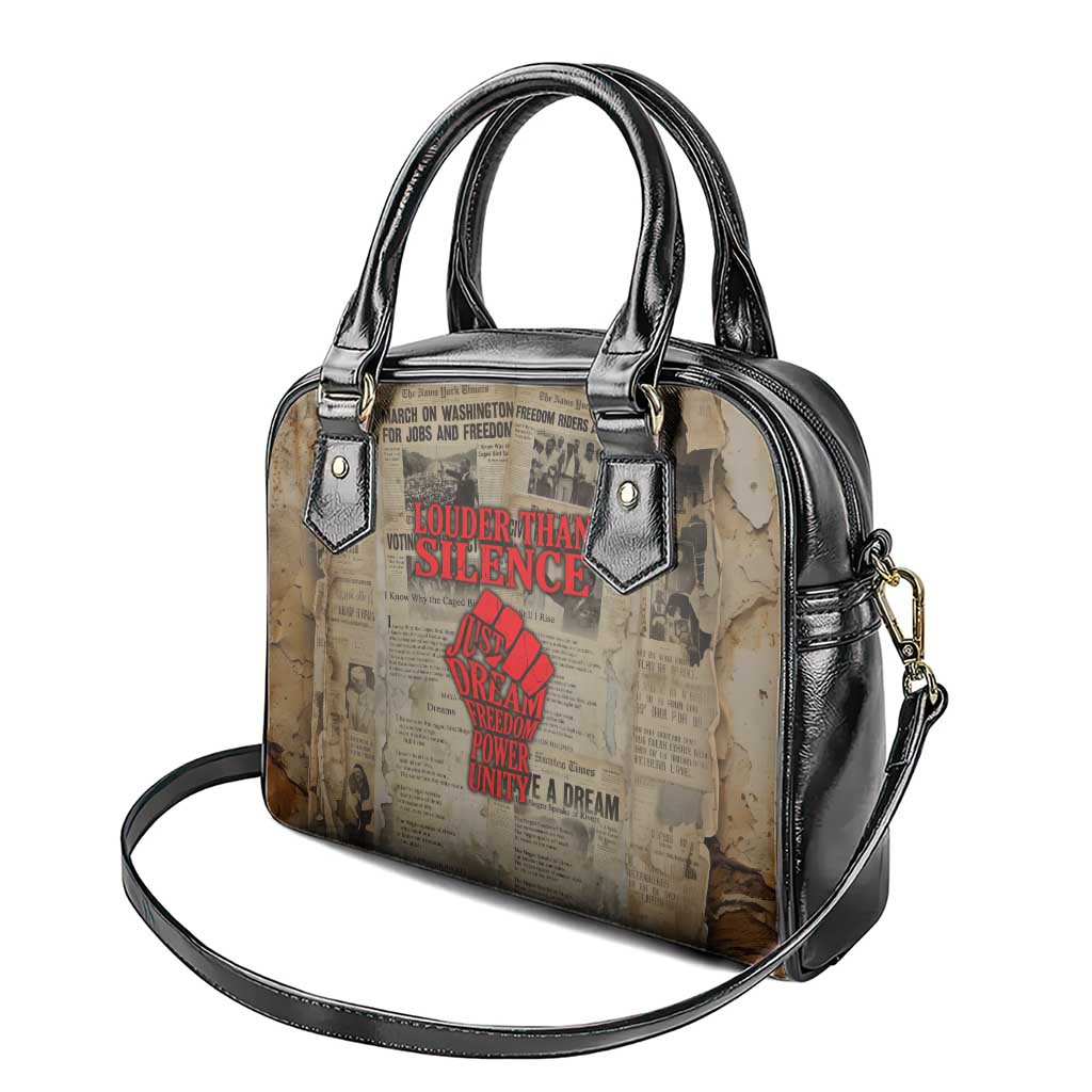 Louder Than Silence African Shoulder Handbag Civil Rights News Megaphone