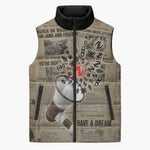 Louder Than Silence African Sleeveless Puffer Jacket Civil Rights News Megaphone