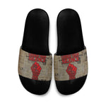 Louder Than Silence African Slide Sandals Civil Rights News Megaphone