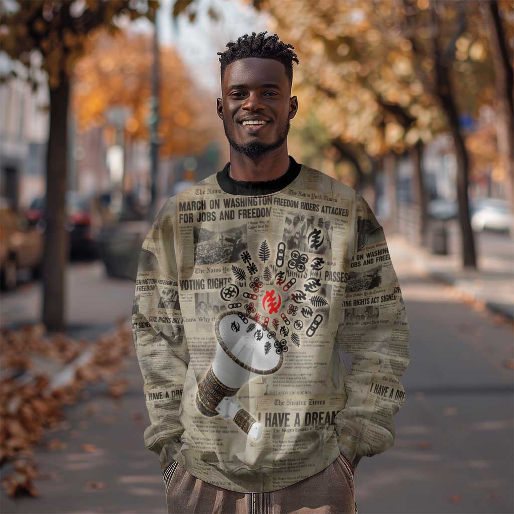 Louder Than Silence African Sweatshirt Civil Rights News Megaphone