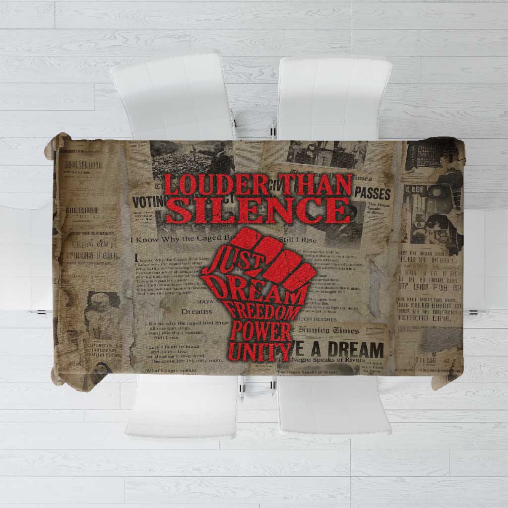 Louder Than Silence African Tablecloth Civil Rights News Megaphone
