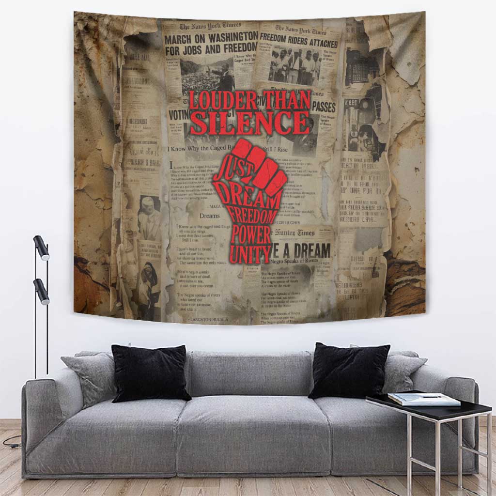 Louder Than Silence African Tapestry Civil Rights News Megaphone