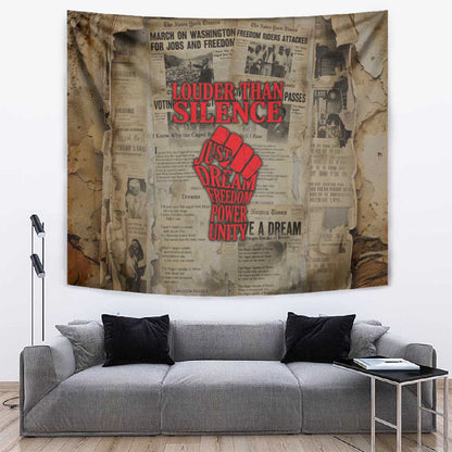 Louder Than Silence African Tapestry Civil Rights News Megaphone
