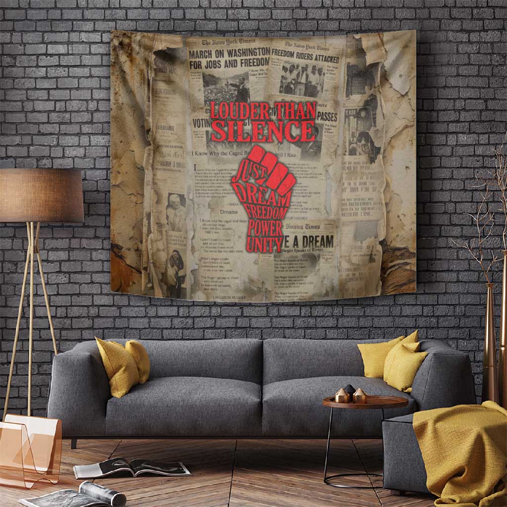 Louder Than Silence African Tapestry Civil Rights News Megaphone