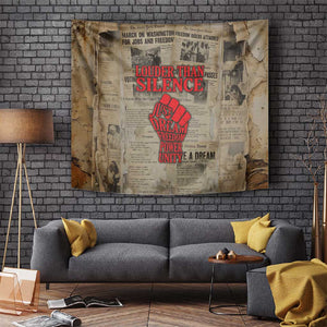 Louder Than Silence African Tapestry Civil Rights News Megaphone