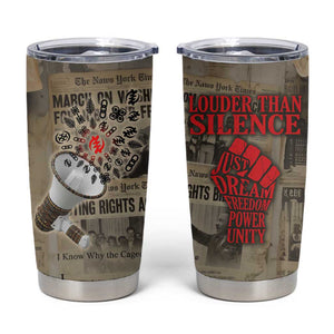 Louder Than Silence African Tumbler Cup Civil Rights News Megaphone