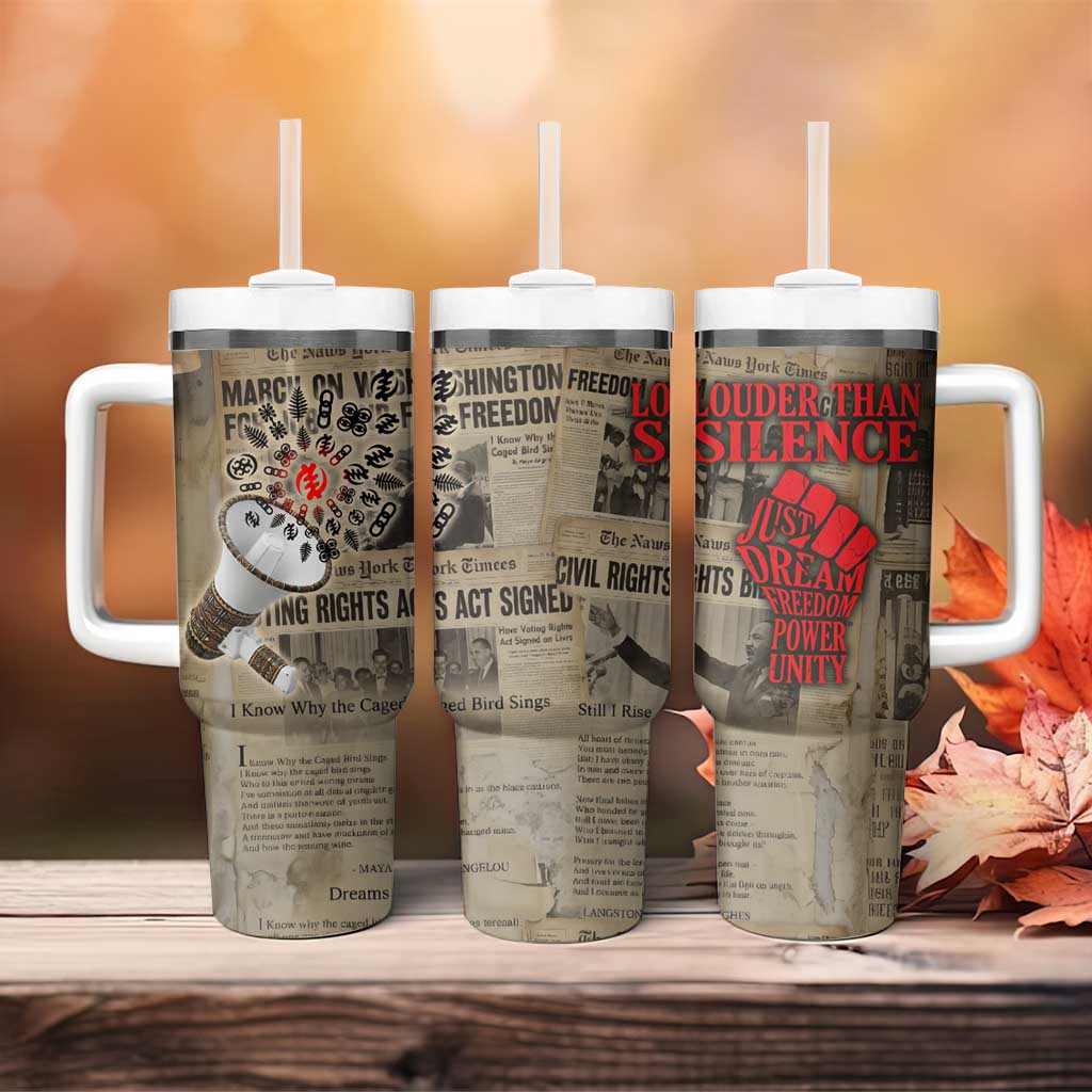 Louder Than Silence African Tumbler With Handle Civil Rights News Megaphone