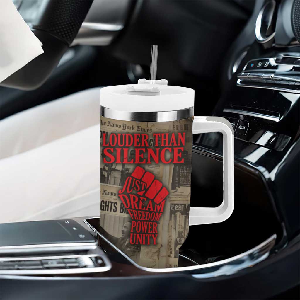 Louder Than Silence African Tumbler With Handle Civil Rights News Megaphone