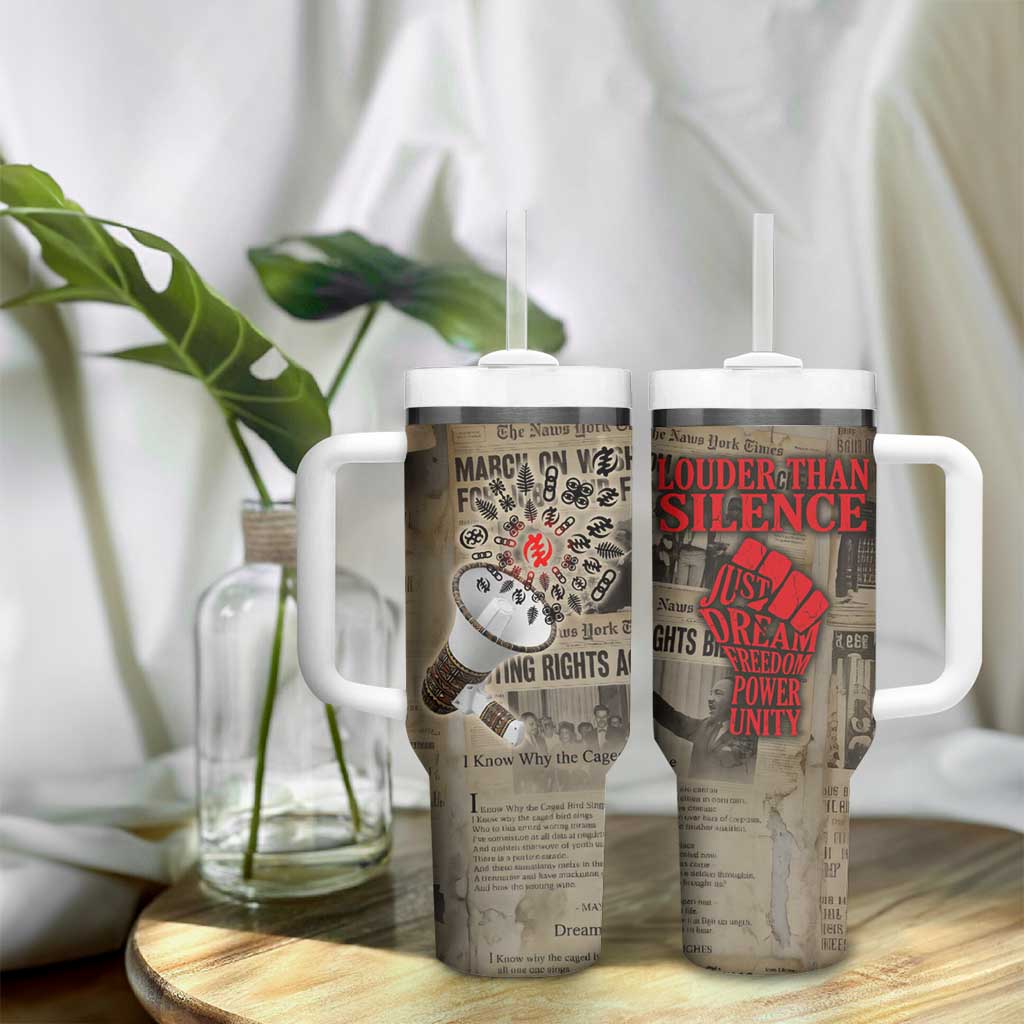 Louder Than Silence African Tumbler With Handle Civil Rights News Megaphone