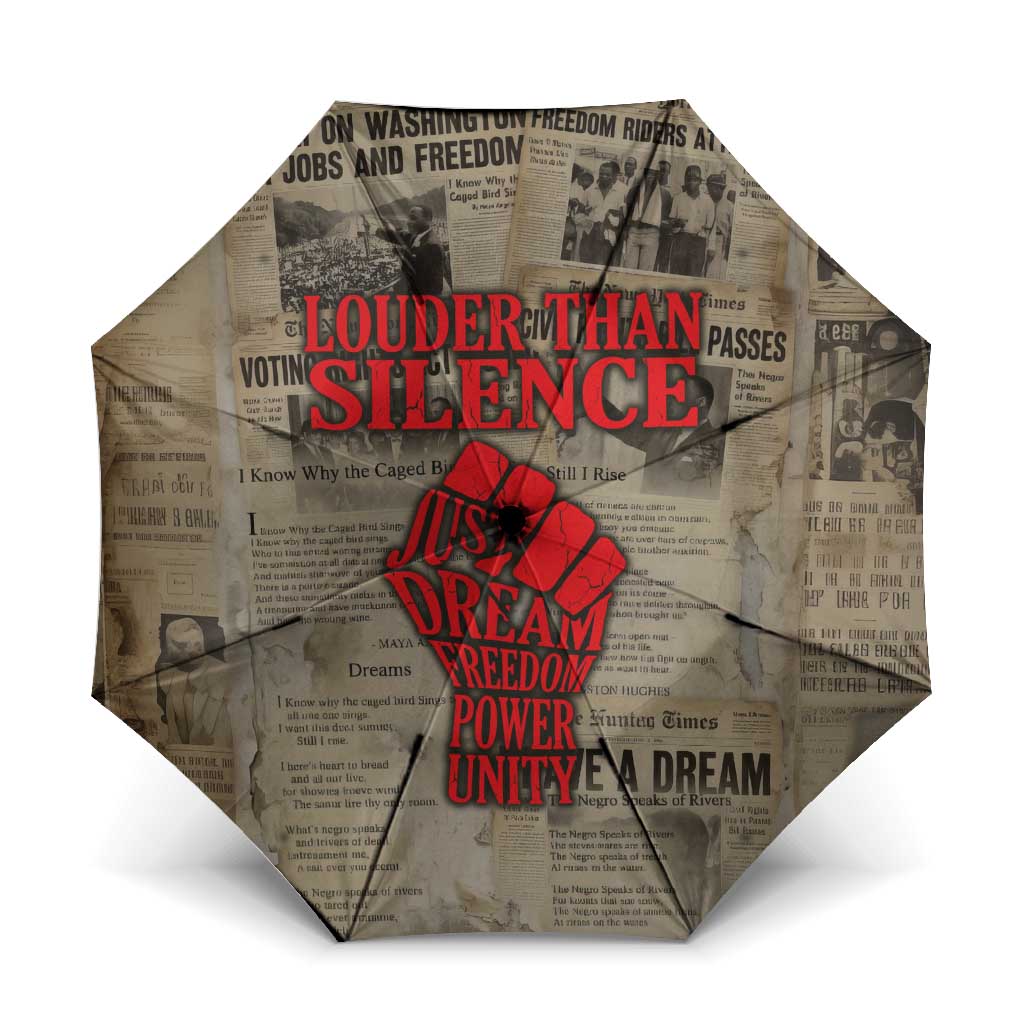 Louder Than Silence African Umbrella Civil Rights News Megaphone
