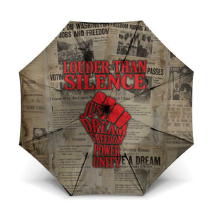 Louder Than Silence African Umbrella Civil Rights News Megaphone