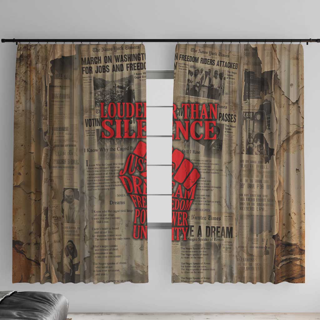 Louder Than Silence African Window Curtain Civil Rights News Megaphone