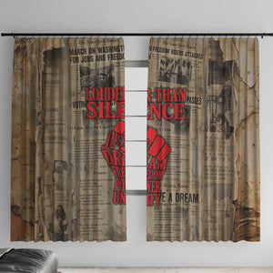 Louder Than Silence African Window Curtain Civil Rights News Megaphone