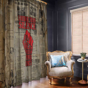 Louder Than Silence African Window Curtain Civil Rights News Megaphone