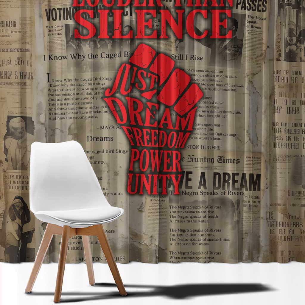 Louder Than Silence African Window Curtain Civil Rights News Megaphone