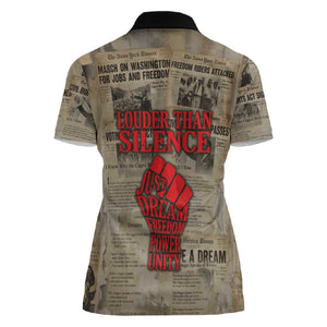 Louder Than Silence African Women Polo Shirt Civil Rights News Megaphone