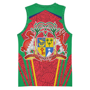 Mauritius Dodo Basketball Jersey Flag Coat of Arms Traditional Patterns TS04