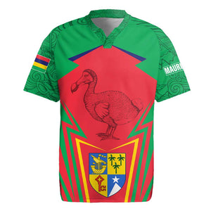Mauritius Dodo Rugby Jersey Flag Coat of Arms Traditional Patterns