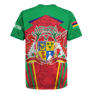 Mauritius Dodo Rugby Jersey Flag Coat of Arms Traditional Patterns