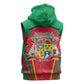 Mauritius Dodo Sleeveless Zip Hoodie Flag Coat of Arms Traditional Patterns - African Pride