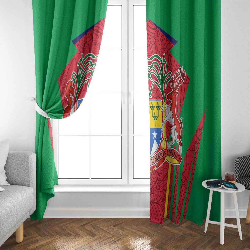 Mauritius Dodo Window Curtain Flag Coat of Arms Traditional Patterns