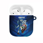 Personalized Cape Verde Football AirPods Case Blue Shark Mascot Cabo Verdean - Gradient Art