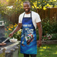 Personalized Cape Verde Football Apron Blue Shark Mascot Cabo Verdean - Gradient Art