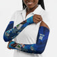 Personalized Cape Verde Football Arm Sleeves Blue Shark Mascot Cabo Verdean - Gradient Art
